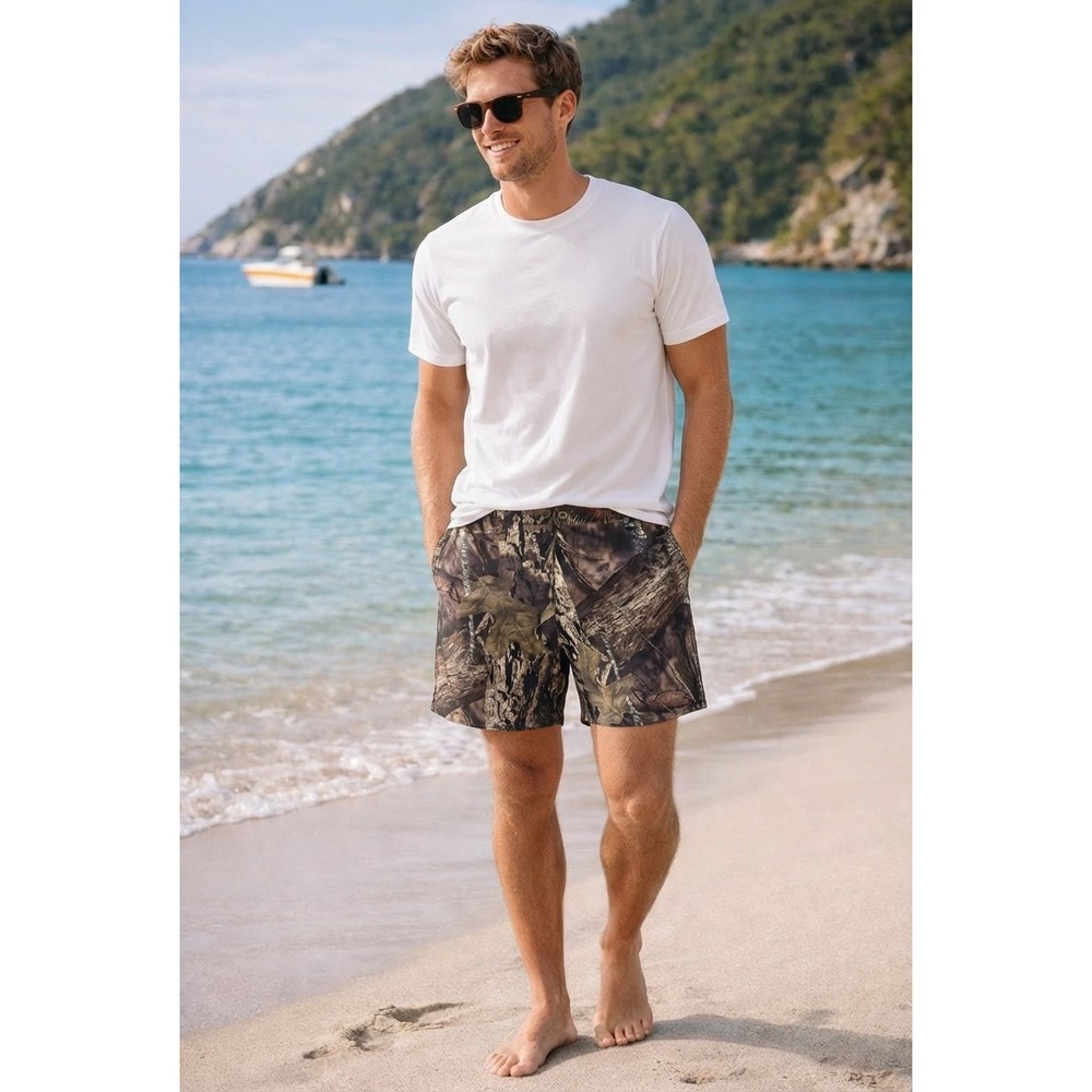 Mossy Oak‎ Board Shorts Mens 30 Brown Camouflage Gorpcore Outdoors Utility